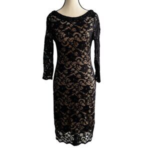 MARINA LACE EMBELLISHED DRESS, SIZE 8